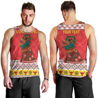 Personalized Romania Christmas Men Tank Top Romanian Carpet The Goat Dance - Wonder Print Shop