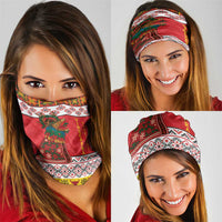 Personalized Romania Christmas Neck Gaiter Romanian Carpet The Goat Dance - Wonder Print Shop