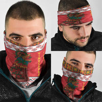 Personalized Romania Christmas Neck Gaiter Romanian Carpet The Goat Dance - Wonder Print Shop