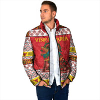 Personalized Romania Christmas Padded Jacket Romanian Carpet The Goat Dance - Wonder Print Shop