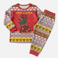 Personalized Romania Christmas Pajama Set Romanian Carpet The Goat Dance - Wonder Print Shop