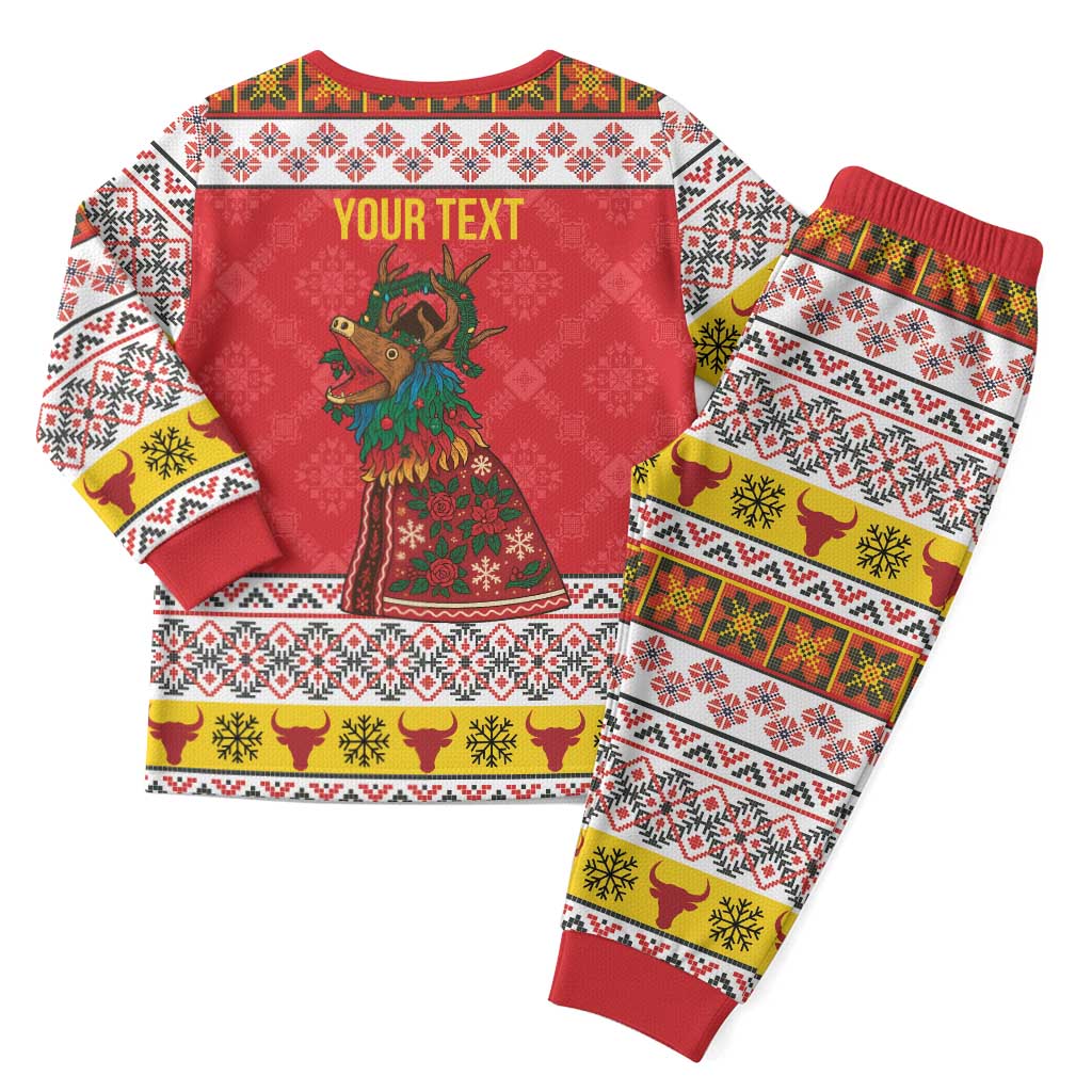 Personalized Romania Christmas Pajama Set Romanian Carpet The Goat Dance - Wonder Print Shop