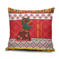 Personalized Romania Christmas Pillow Cover Romanian Carpet The Goat Dance - Wonder Print Shop