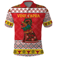 Personalized Romania Christmas Polo Shirt Romanian Carpet The Goat Dance - Wonder Print Shop