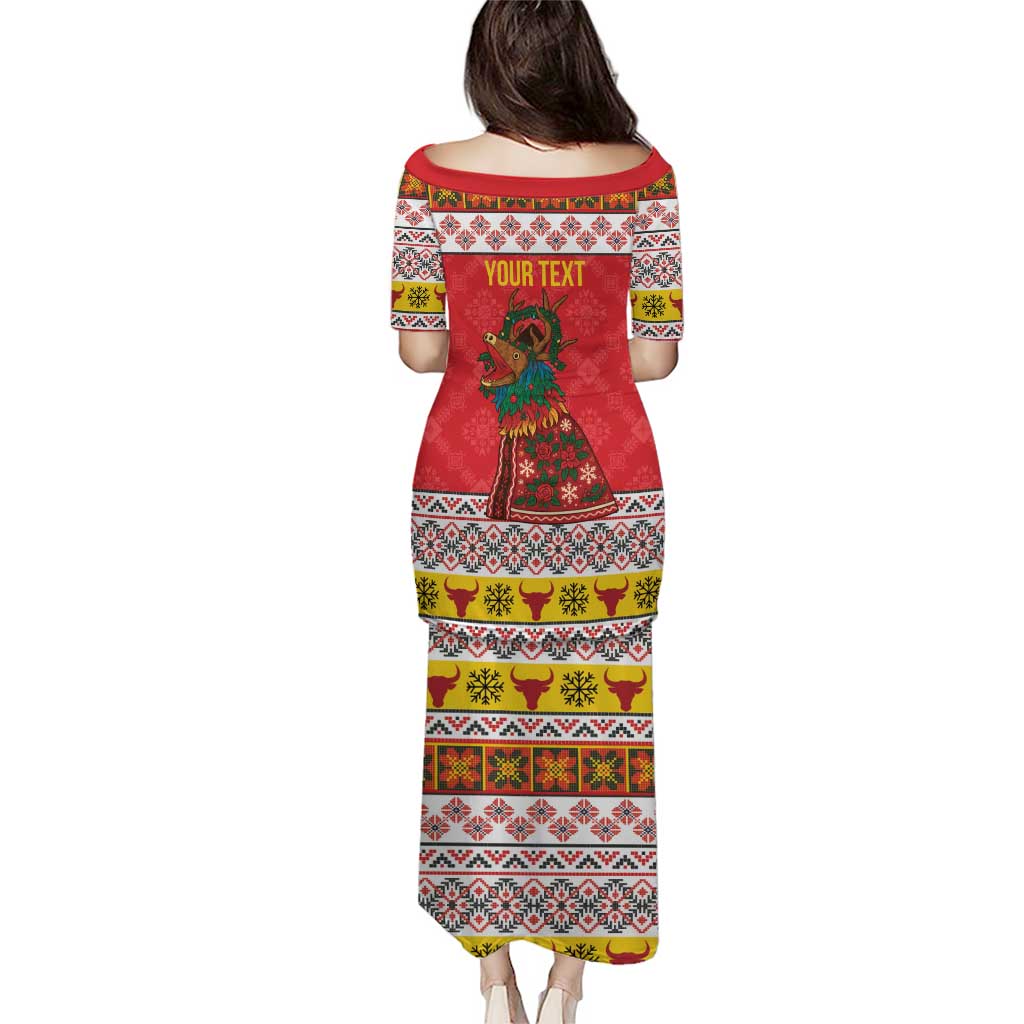 Personalized Romania Christmas Puletasi Romanian Carpet The Goat Dance - Wonder Print Shop