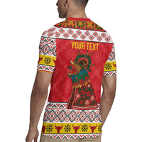 Personalized Romania Christmas Rugby Jersey Romanian Carpet The Goat Dance - Wonder Print Shop