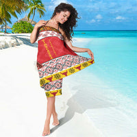 Personalized Romania Christmas Sarong Romanian Carpet The Goat Dance - Wonder Print Shop