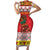 Personalized Romania Christmas Short Sleeve Bodycon Dress Romanian Carpet The Goat Dance - Wonder Print Shop