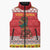Personalized Romania Christmas Sleeveless Puffer Jacket Romanian Carpet The Goat Dance - Wonder Print Shop