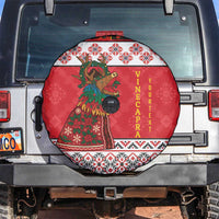 Personalized Romania Christmas Spare Tire Cover Romanian Carpet The Goat Dance - Wonder Print Shop