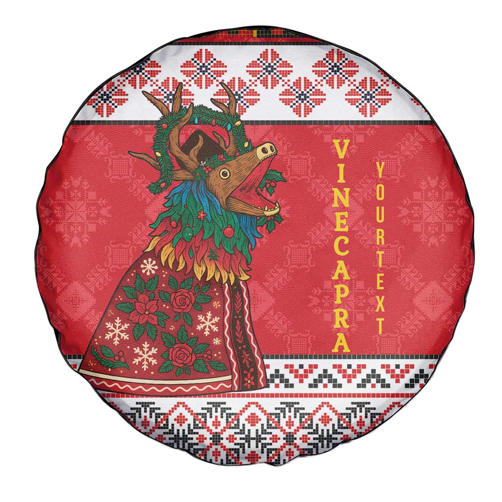 Personalized Romania Christmas Spare Tire Cover Romanian Carpet The Goat Dance - Wonder Print Shop