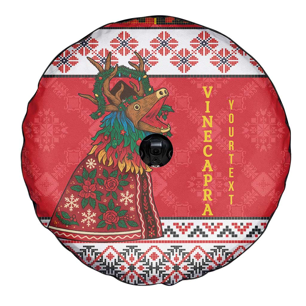 Personalized Romania Christmas Spare Tire Cover Romanian Carpet The Goat Dance - Wonder Print Shop