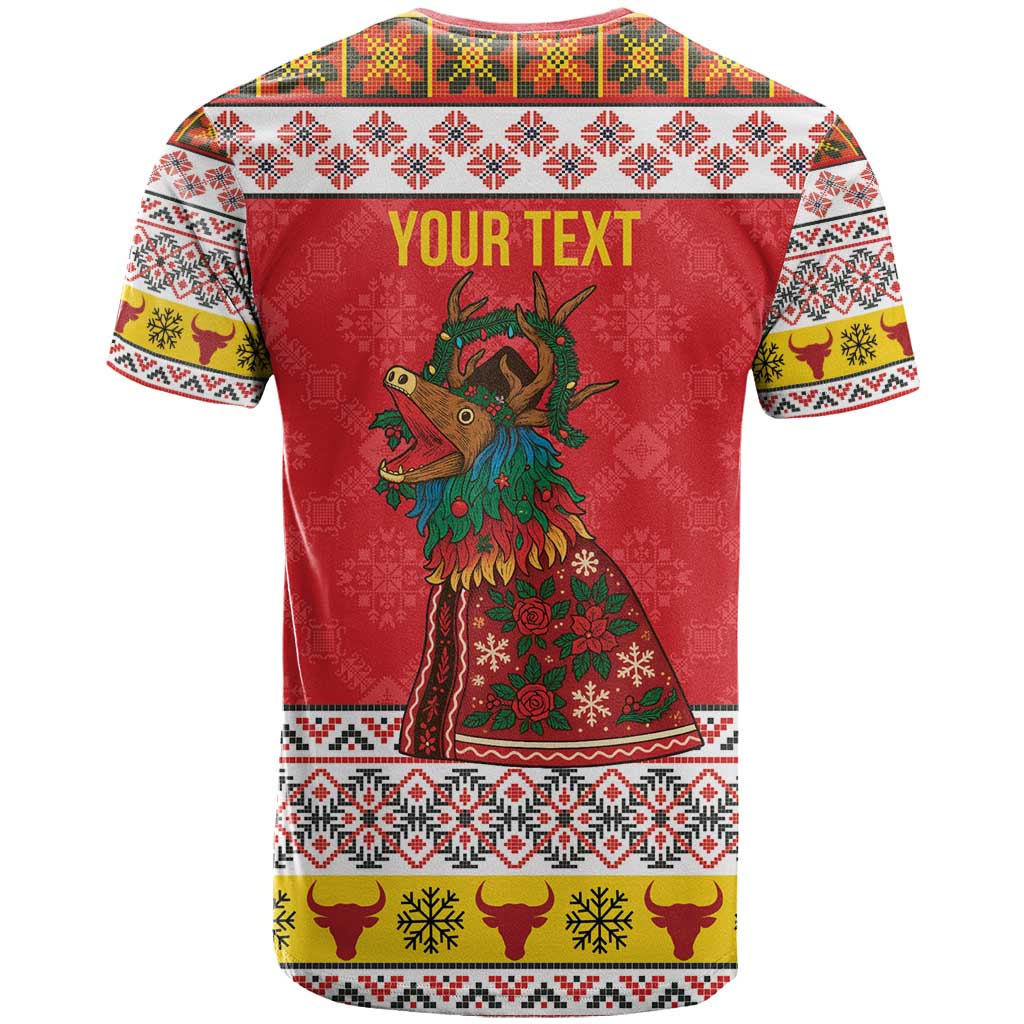 Personalized Romania Christmas T Shirt Romanian Carpet The Goat Dance - Wonder Print Shop