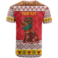 Personalized Romania Christmas T Shirt Romanian Carpet The Goat Dance - Wonder Print Shop