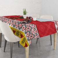 Personalized Romania Christmas Tablecloth Romanian Carpet The Goat Dance - Wonder Print Shop