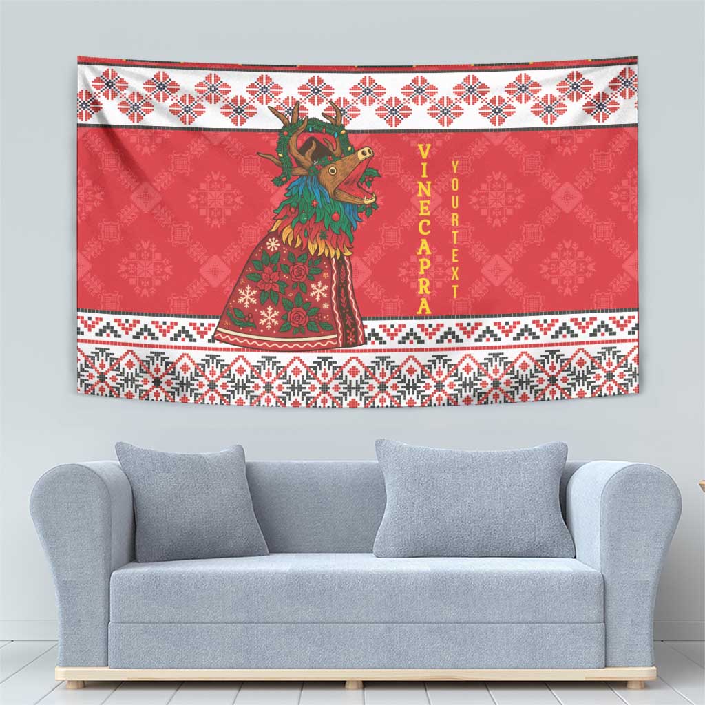 Personalized Romania Christmas Tapestry Romanian Carpet The Goat Dance - Wonder Print Shop