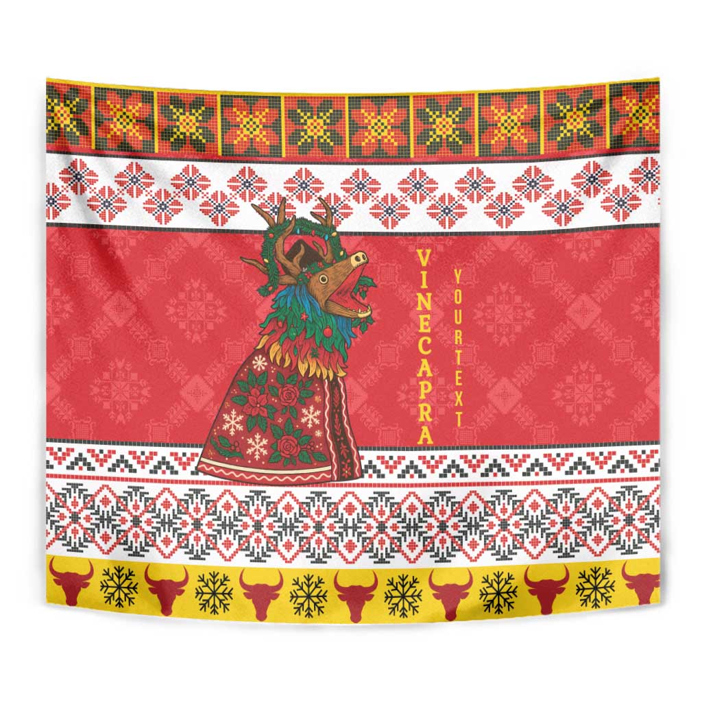 Personalized Romania Christmas Tapestry Romanian Carpet The Goat Dance - Wonder Print Shop