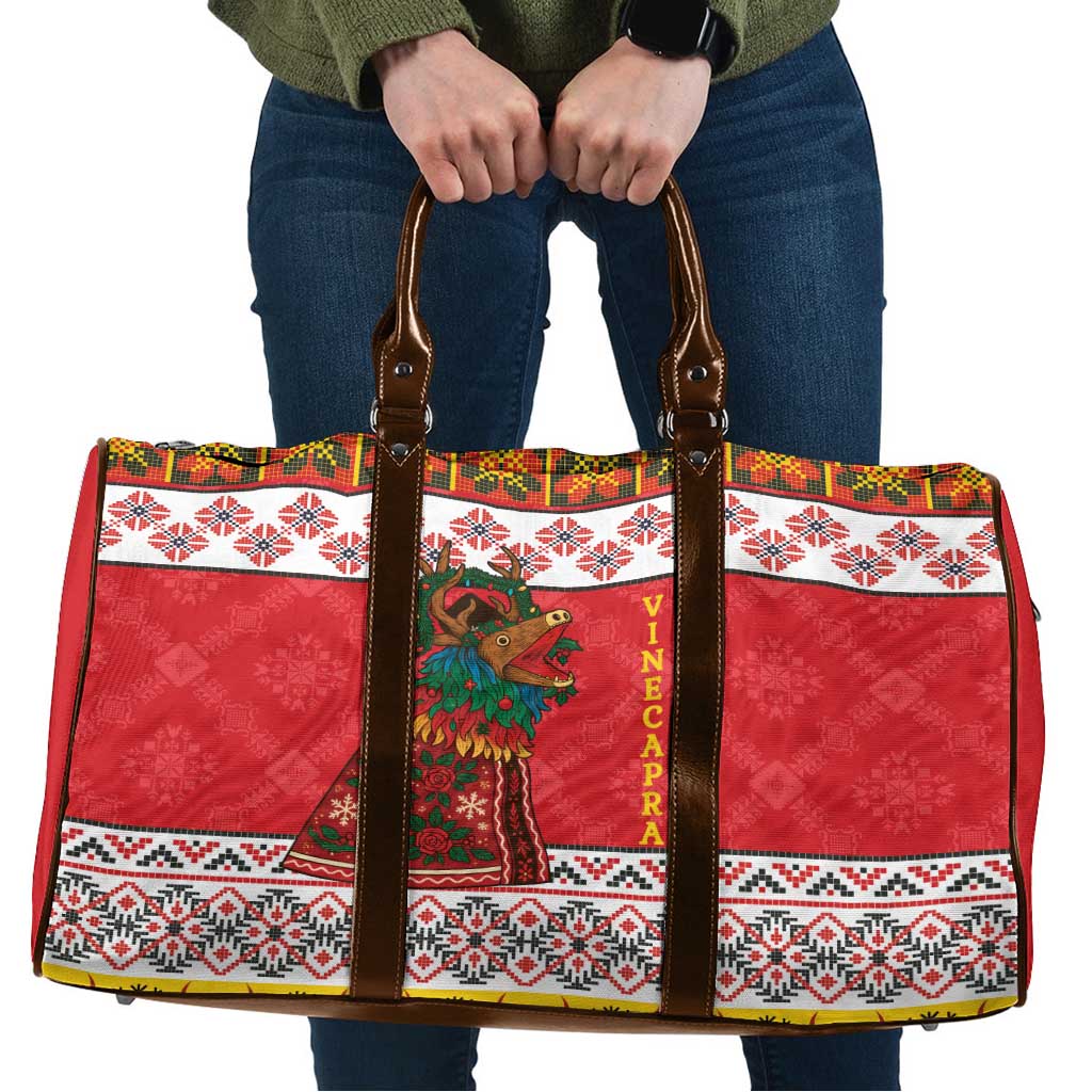 Personalized Romania Christmas Travel Bag Romanian Carpet The Goat Dance - Wonder Print Shop