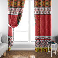 Personalized Romania Christmas Window Curtain Romanian Carpet The Goat Dance - Wonder Print Shop