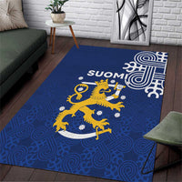 Finland Nordic Lion Area Rug Pride Of Suomi - Wonder Print Shop
