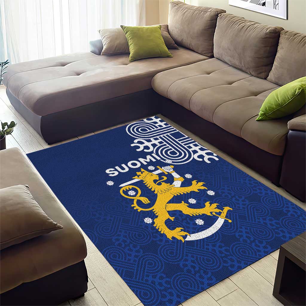 Finland Nordic Lion Area Rug Pride Of Suomi - Wonder Print Shop