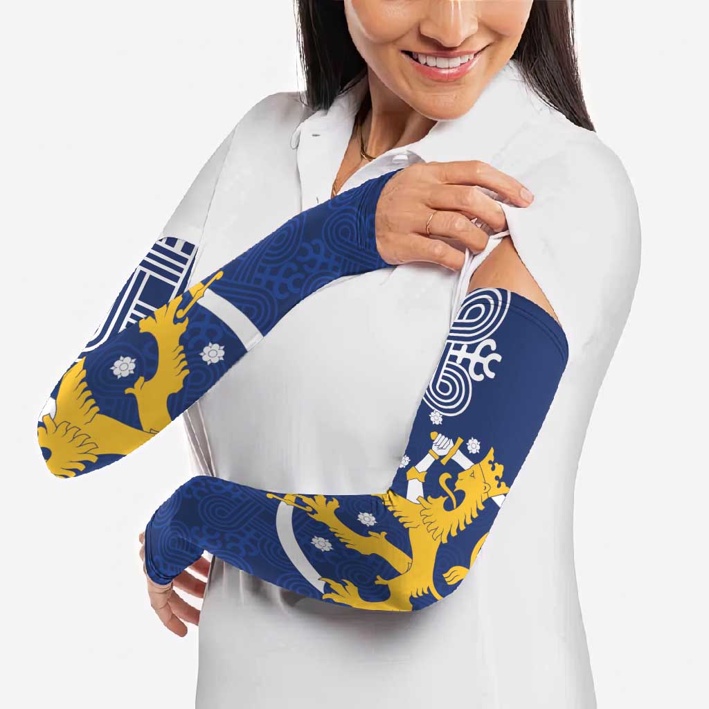 Finland Nordic Lion Arm Sleeves Pride Of Suomi - Wonder Print Shop