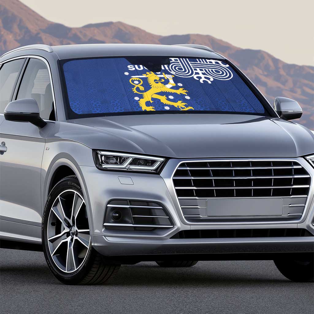 Finland Nordic Lion Auto Sun Shade Pride Of Suomi - Wonder Print Shop