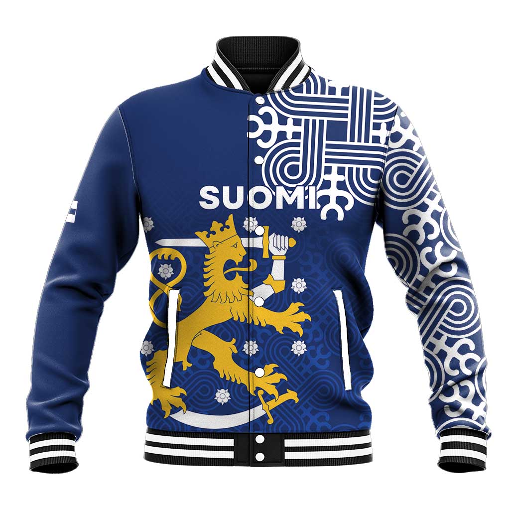 Finland Nordic Lion Baseball Jacket Pride Of Suomi - Wonder Print Shop