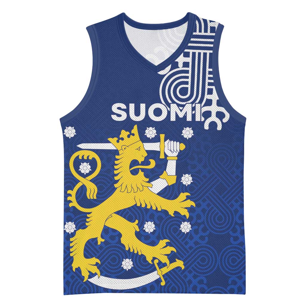Finland Nordic Lion Basketball Jersey Pride Of Suomi - Wonder Print Shop