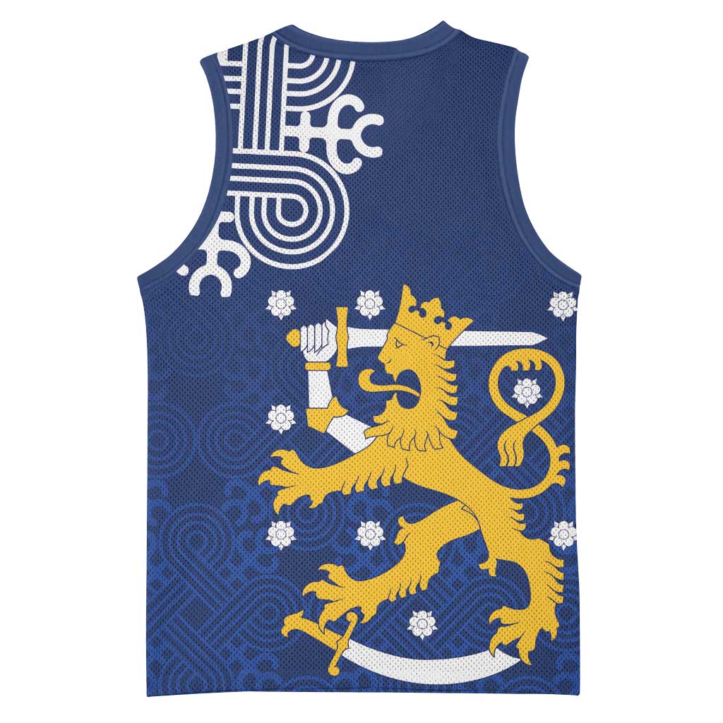 Finland Nordic Lion Basketball Jersey Pride Of Suomi - Wonder Print Shop