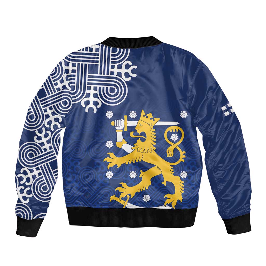 Finland Nordic Lion Bomber Jacket Pride Of Suomi - Wonder Print Shop