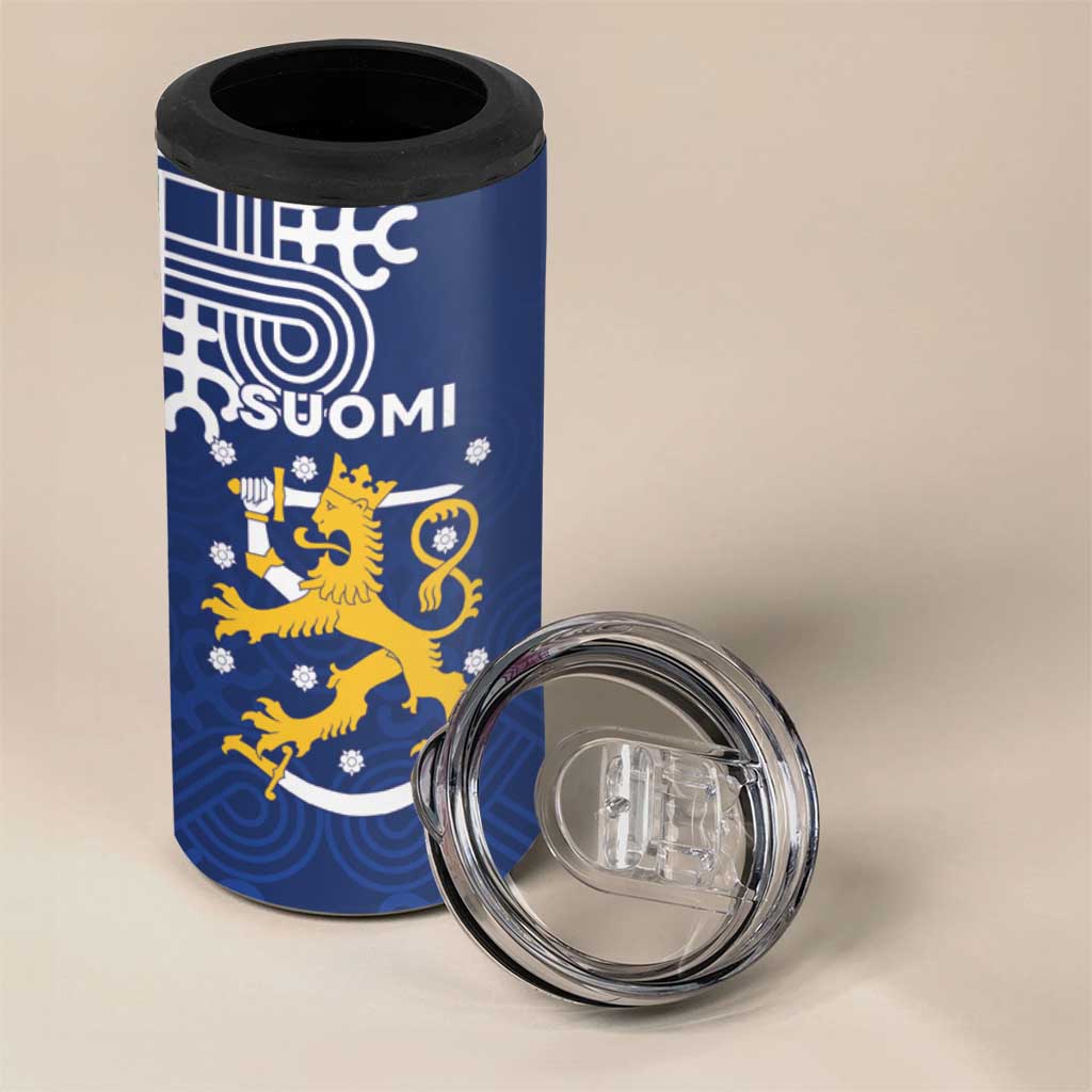 Finland Nordic Lion 4 in 1 Can Cooler Tumbler Pride Of Suomi - Wonder Print Shop