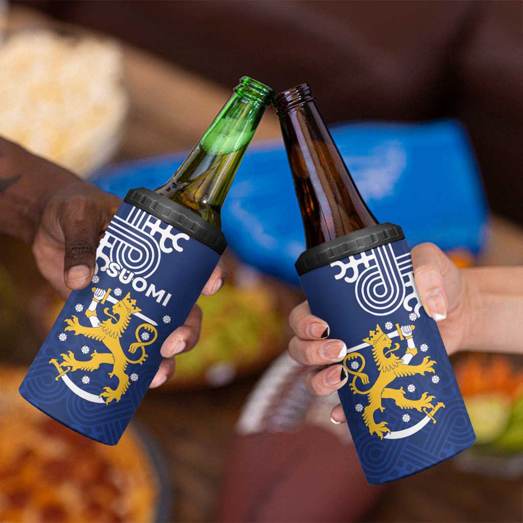 Finland Nordic Lion 4 in 1 Can Cooler Tumbler Pride Of Suomi - Wonder Print Shop