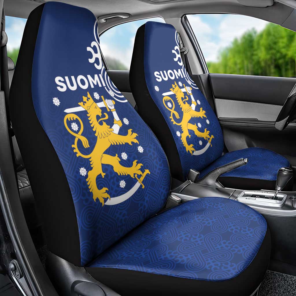 Finland Nordic Lion Car Seat Cover Pride Of Suomi - Wonder Print Shop