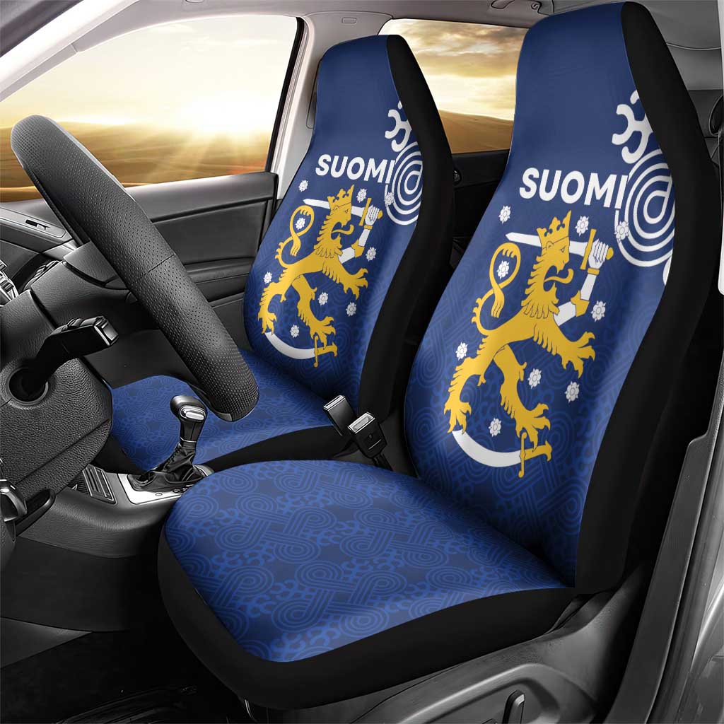 Finland Nordic Lion Car Seat Cover Pride Of Suomi - Wonder Print Shop