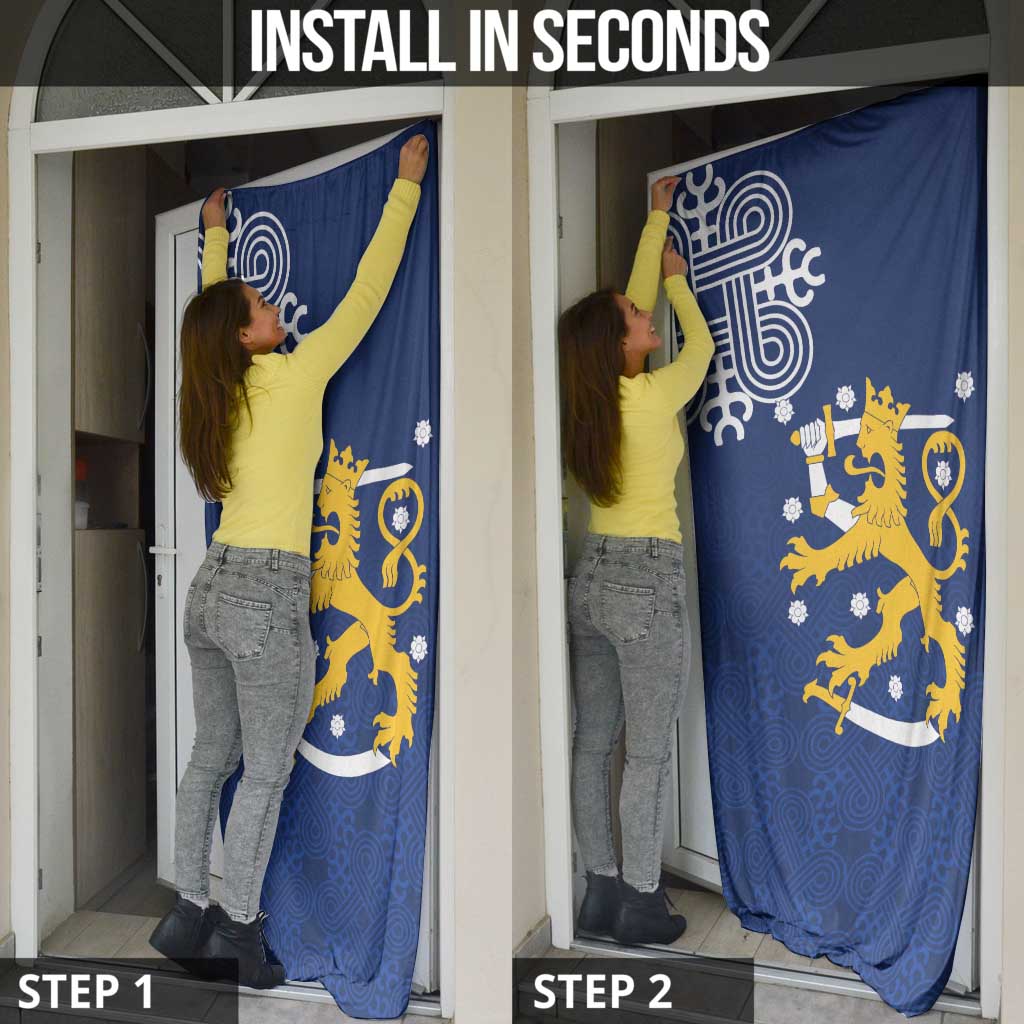 Finland Nordic Lion Door Cover Pride Of Suomi - Wonder Print Shop