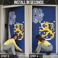 Finland Nordic Lion Door Cover Pride Of Suomi - Wonder Print Shop