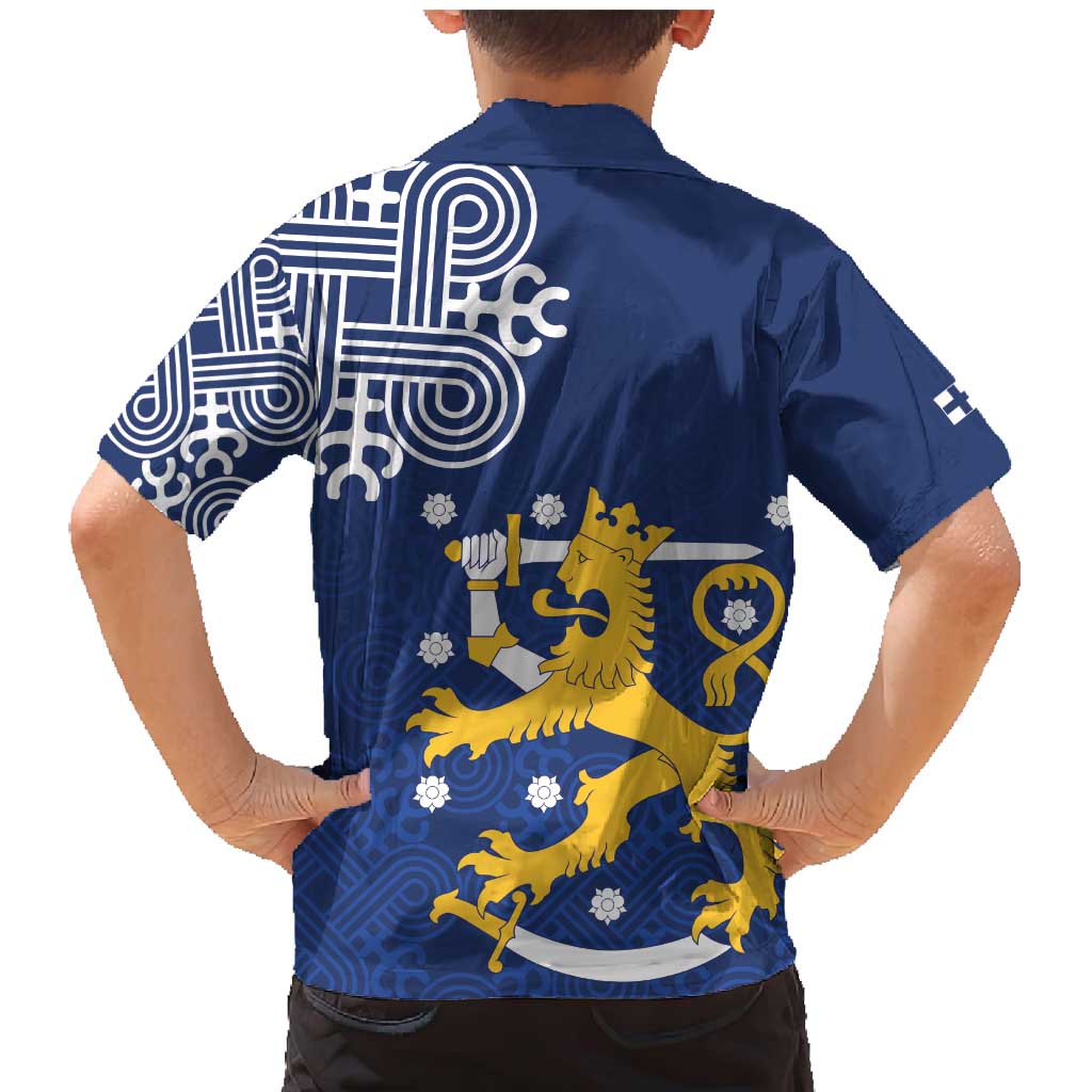 Finland Nordic Lion Family Matching Mermaid Dress and Hawaiian Shirt Pride Of Suomi - Wonder Print Shop