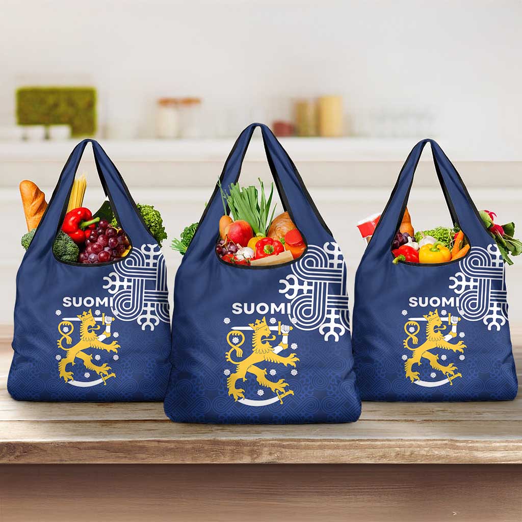 Finland Nordic Lion Grocery Bag Pride Of Suomi - Wonder Print Shop