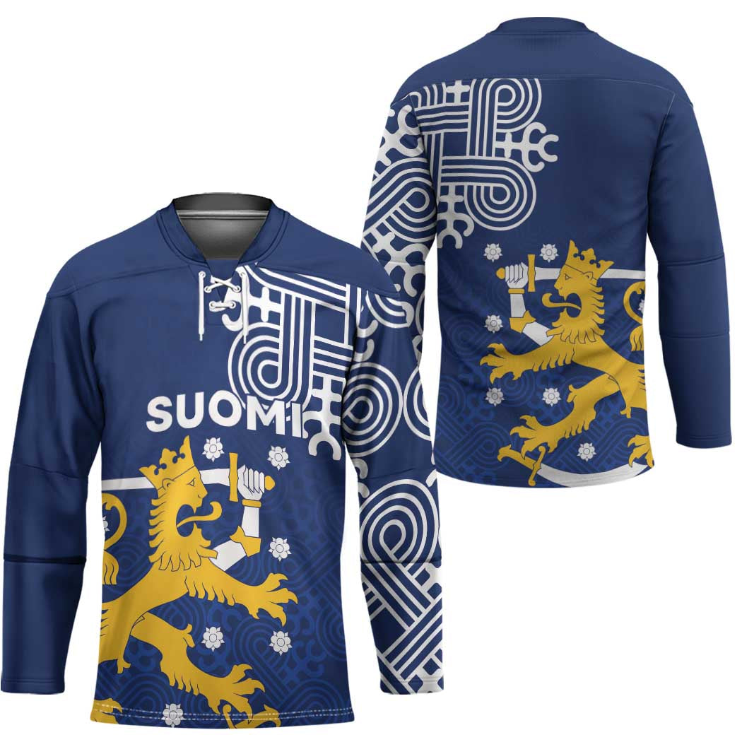 Finland Nordic Lion Hockey Jersey Pride Of Suomi - Wonder Print Shop