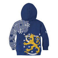 Finland Nordic Lion Kid Hoodie Pride Of Suomi - Wonder Print Shop