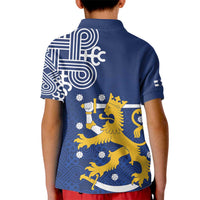 Finland Nordic Lion Kid Polo Shirt Pride Of Suomi - Wonder Print Shop