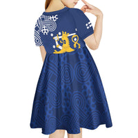 Finland Nordic Lion Kid Short Sleeve Dress Pride Of Suomi - Wonder Print Shop