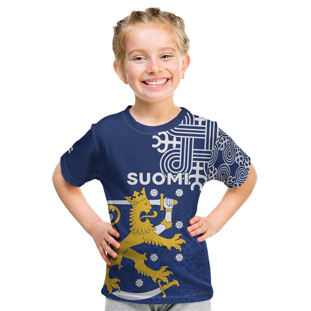 Finland Nordic Lion Kid T Shirt Pride Of Suomi - Wonder Print Shop