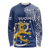 Finland Nordic Lion Long Sleeve Shirt Pride Of Suomi - Wonder Print Shop