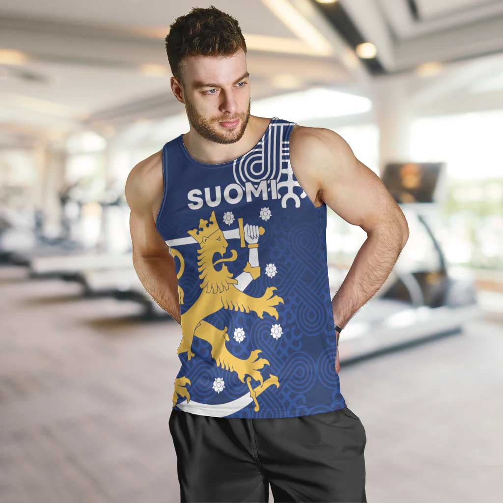 Finland Nordic Lion Men Tank Top Pride Of Suomi - Wonder Print Shop
