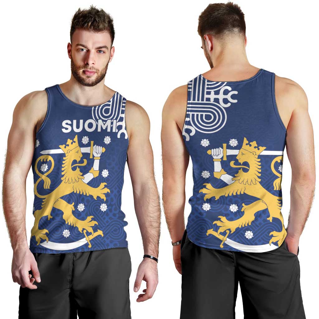 Finland Nordic Lion Men Tank Top Pride Of Suomi - Wonder Print Shop