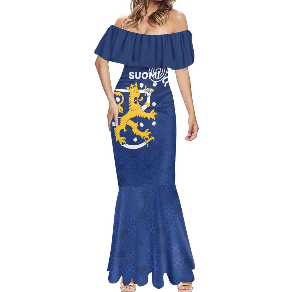 Finland Nordic Lion Mermaid Dress Pride Of Suomi - Wonder Print Shop