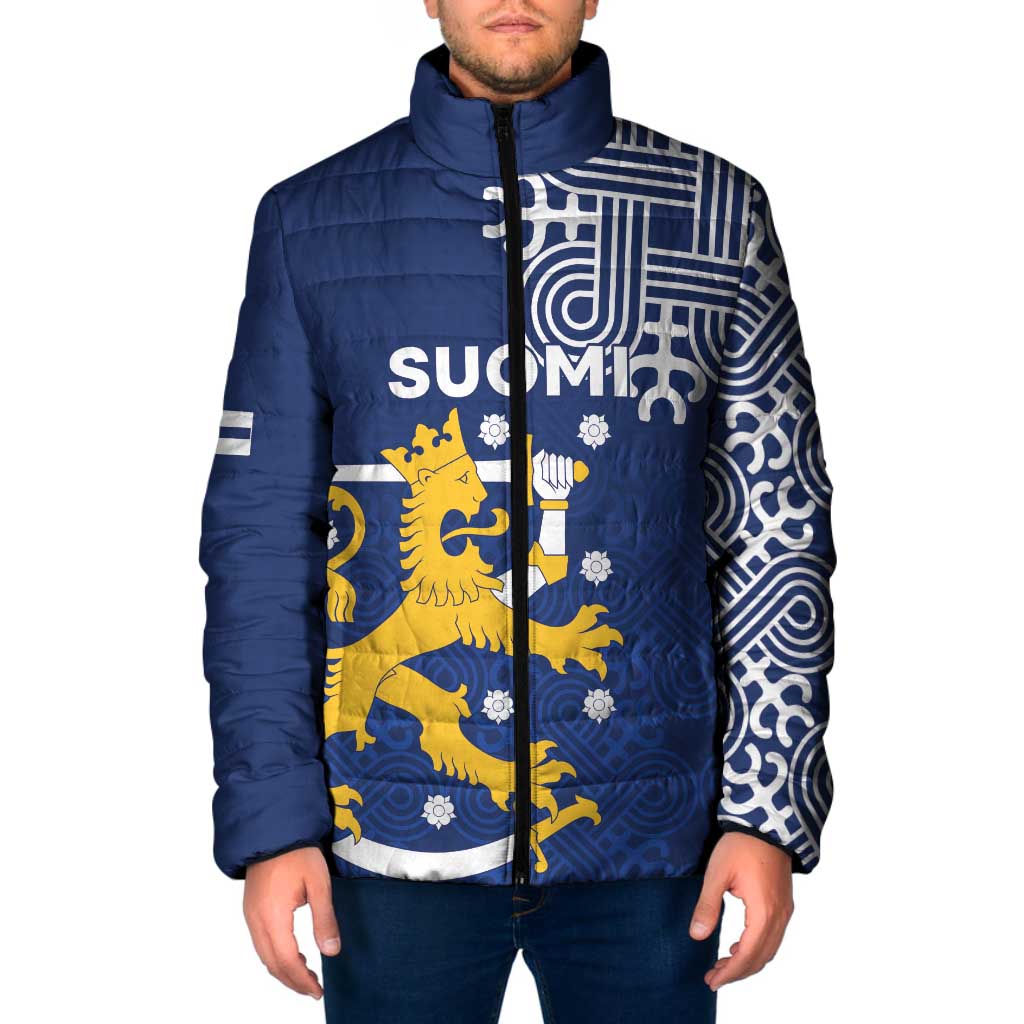 Finland Nordic Lion Padded Jacket Pride Of Suomi - Wonder Print Shop