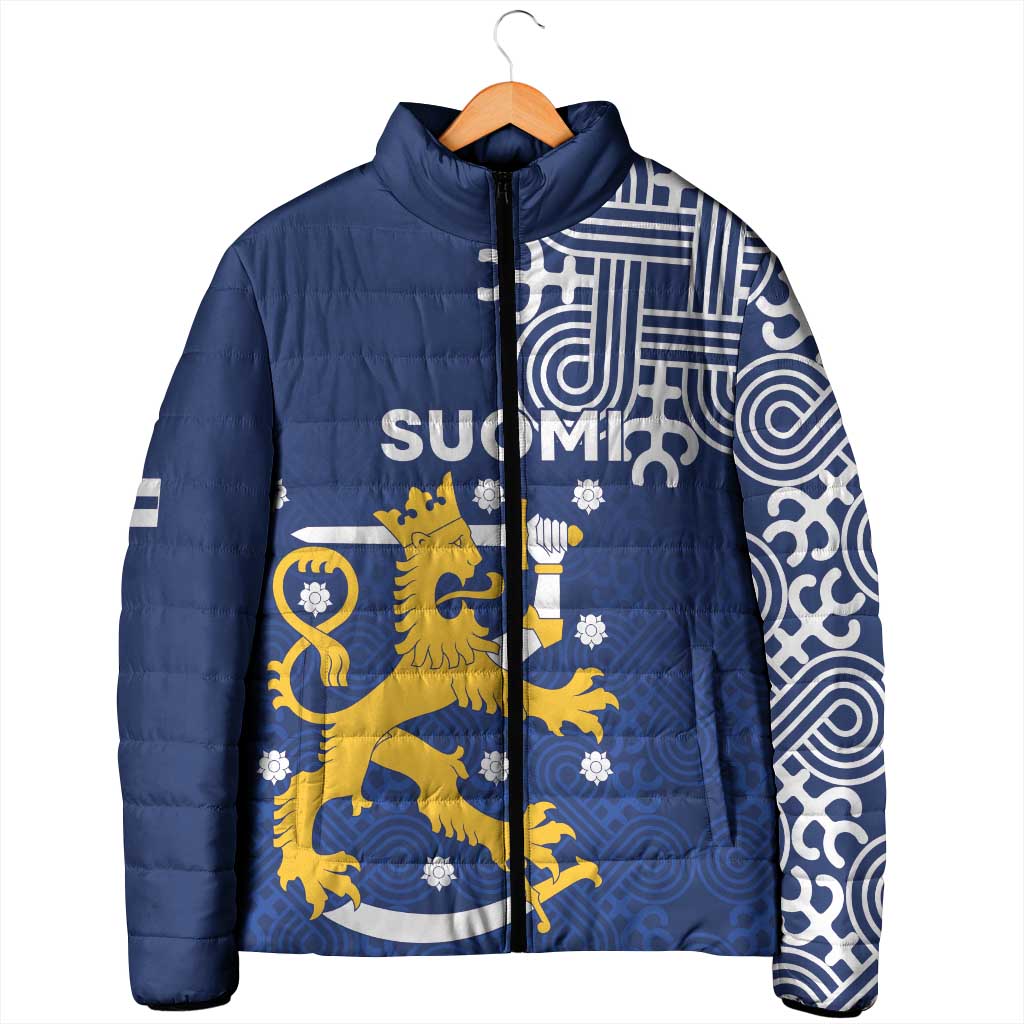 Finland Nordic Lion Padded Jacket Pride Of Suomi - Wonder Print Shop